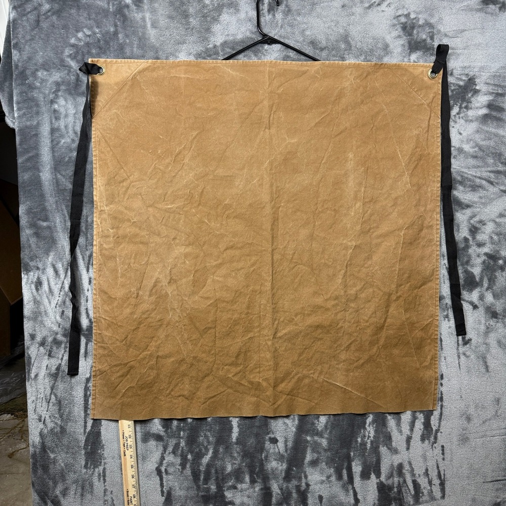 Labour and Wait Waist Apron Unisex OS Brown Waxed Canvas Workwear Utility